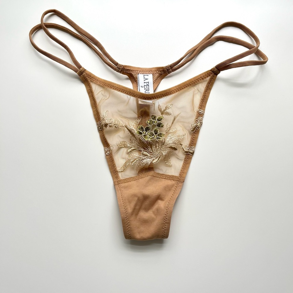 La Perla NWOT floral thong size small